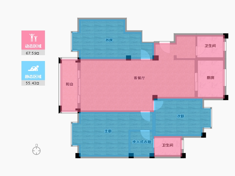 河南省-南阳市-秦晋花苑-110.00-户型库-动静分区