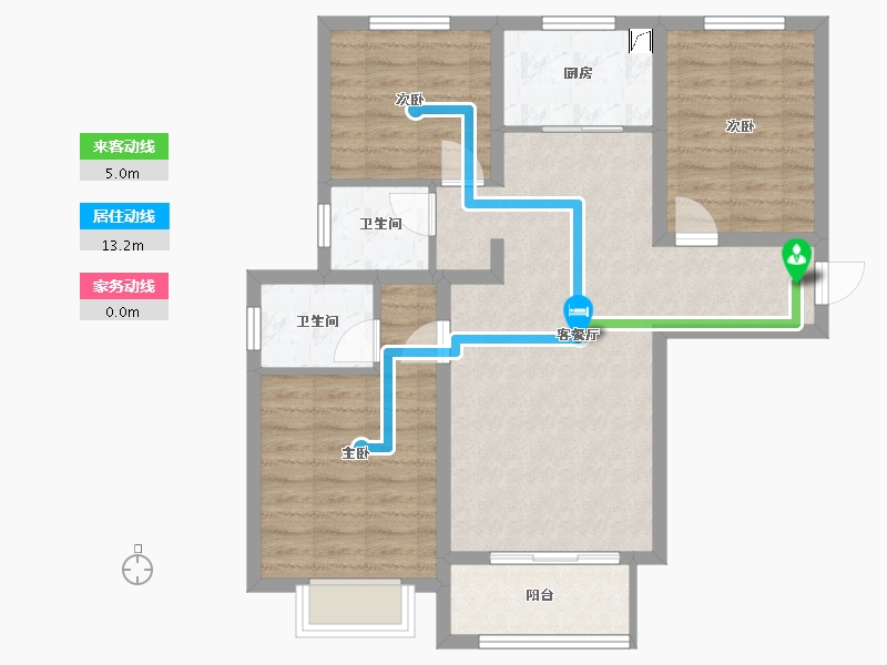 河北省-邯郸市-阳光郦景小区-100.00-户型库-动静线