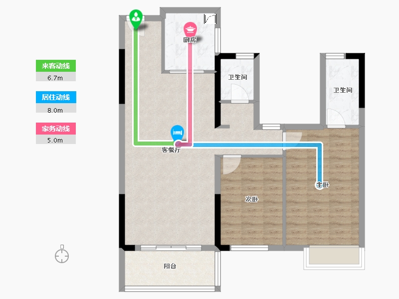 广西壮族自治区-崇左市-金龙湖畔-95.00-户型库-动静线