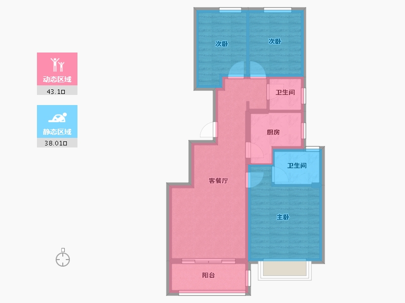 山东省-济宁市-保信海德佳园-81.59-户型库-动静分区