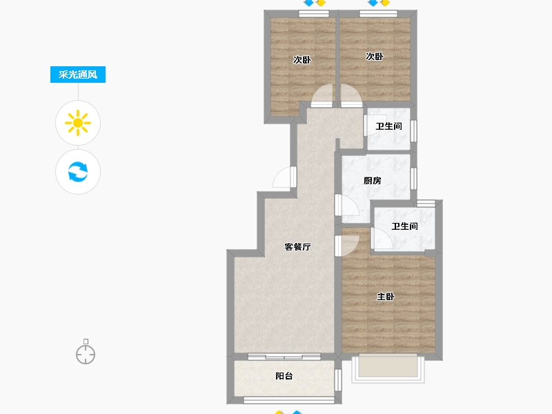 山东省-济宁市-保信海德佳园-81.59-户型库-采光通风