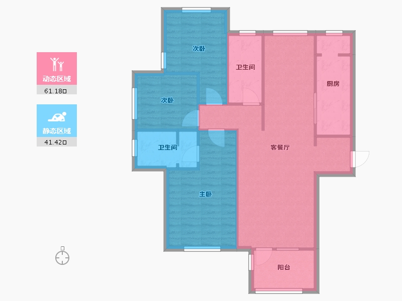 北京-北京市-东亚逸品阁-88.00-户型库-动静分区