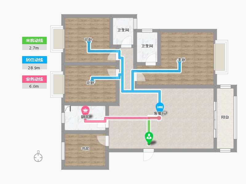 四川省-广安市-玉府龙庭-102.00-户型库-动静线