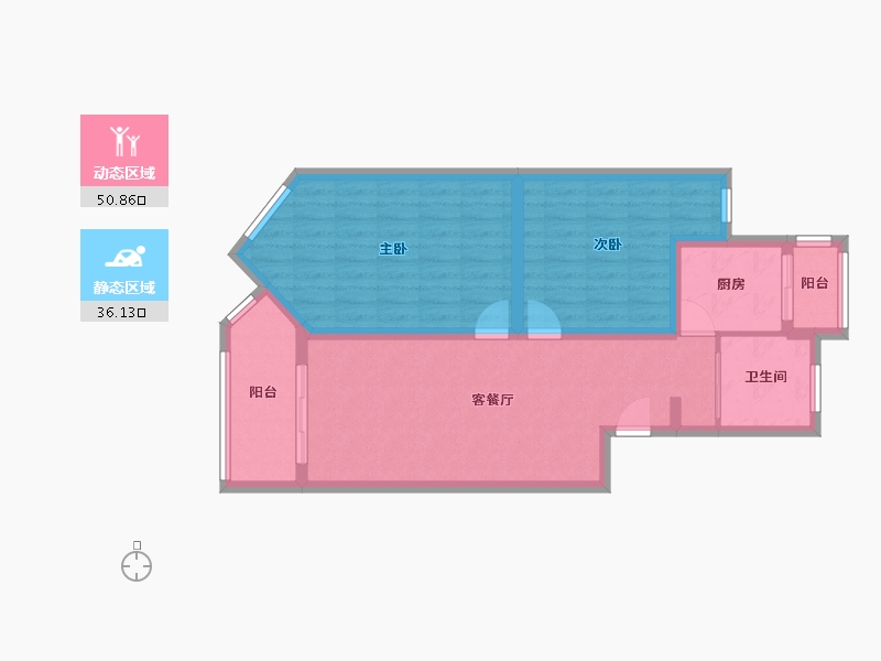 上海-上海市-宏苑-72.00-户型库-动静分区