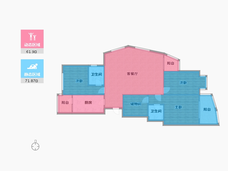 浙江省-衢州市-世纪天成-117.00-户型库-动静分区