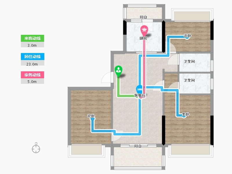 安徽省-滁州市-碧桂园-92.85-户型库-动静线