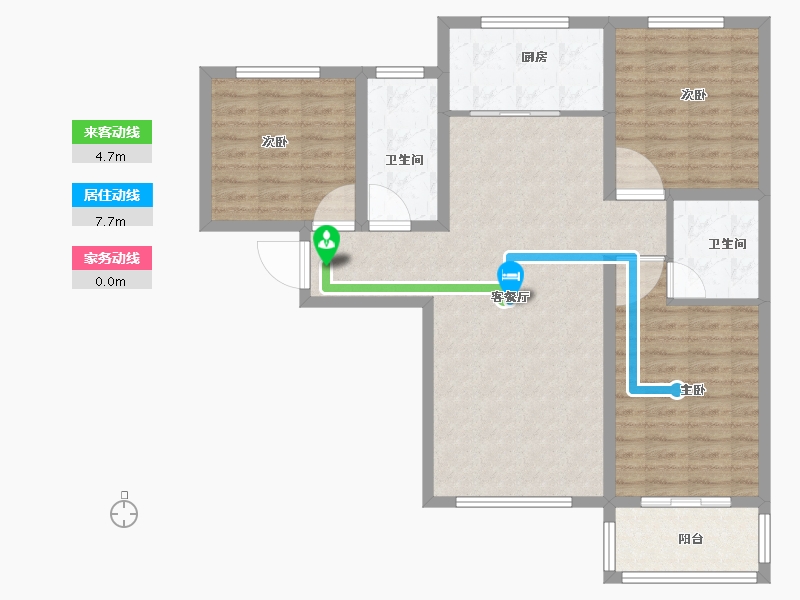 甘肃省-陇南市-利得新城-98.00-户型库-动静线