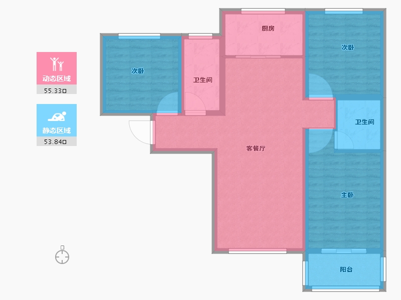 甘肃省-陇南市-利得新城-98.00-户型库-动静分区