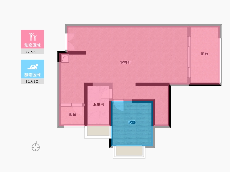 重庆-重庆市-寰宇世家-80.00-户型库-动静分区