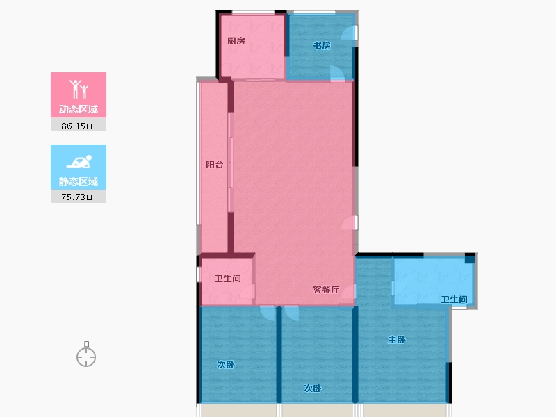 浙江省-绍兴市-融创绍兴壹号院-148.00-户型库-动静分区