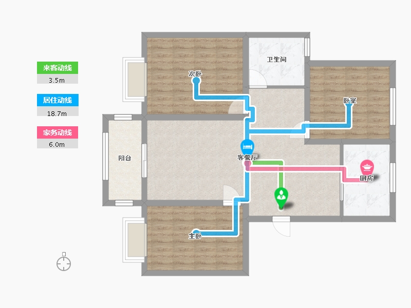 江苏省-盐城市-锦城丽景花园-98.06-户型库-动静线