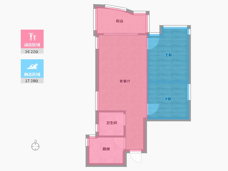 广东省-广州市-富力环市西苑-52.15-户型库-动静分区