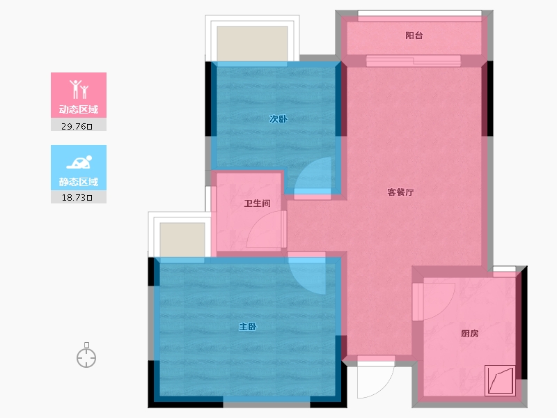 重庆-重庆市-雅素里-50.00-户型库-动静分区