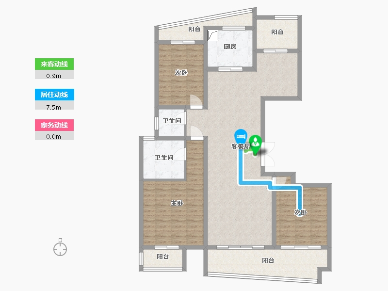 浙江省-金华市-新湖·香格里拉-0.00-户型库-动静线