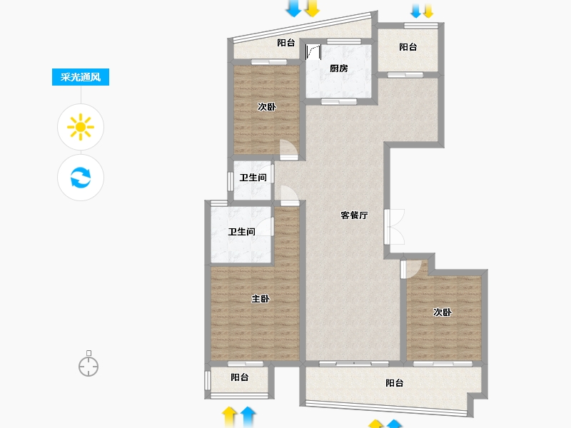 浙江省-金华市-新湖·香格里拉-0.00-户型库-采光通风