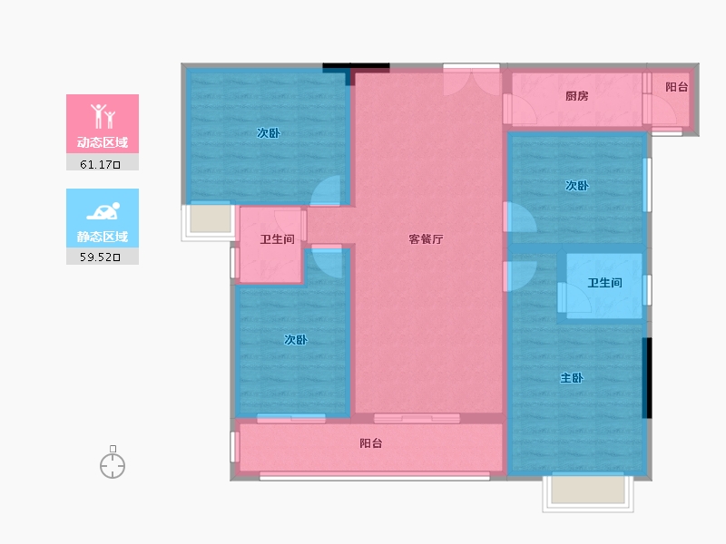 浙江省-杭州市-联龙园区-150.00-户型库-动静分区