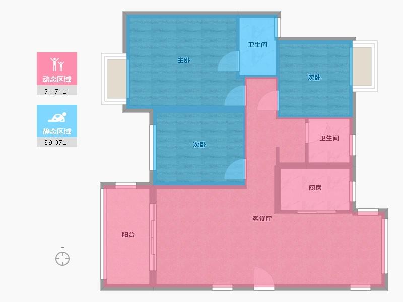 江西省-南昌市-新建城-87.00-户型库-动静分区