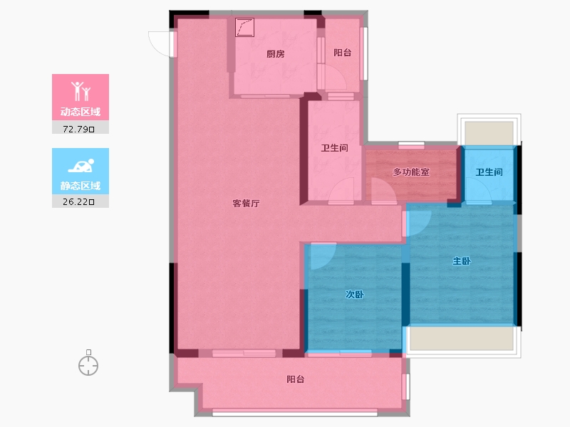 湖北省-十堰市-大家·十里桃源-91.25-户型库-动静分区