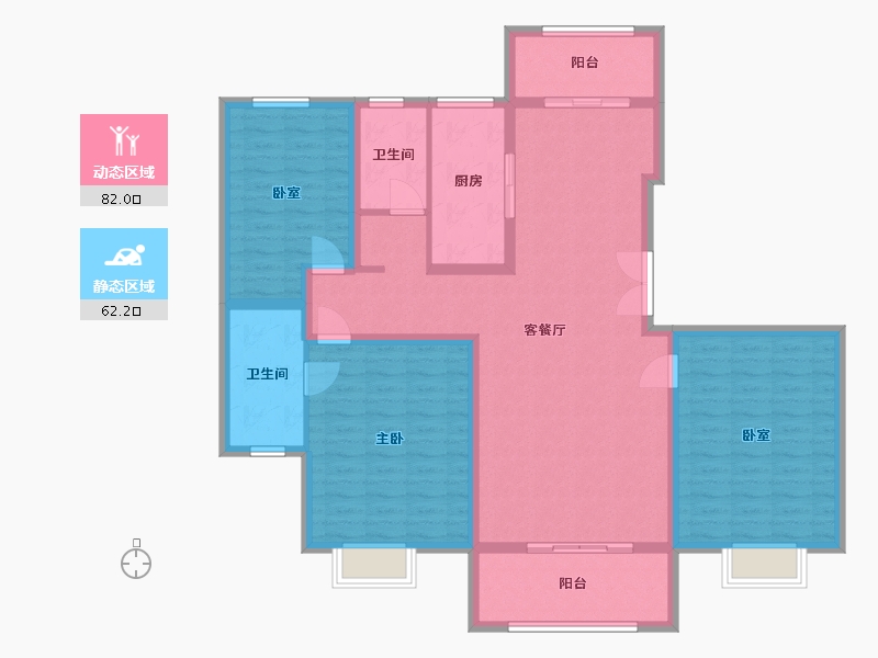 山西省-临汾市-锦和园-130.00-户型库-动静分区