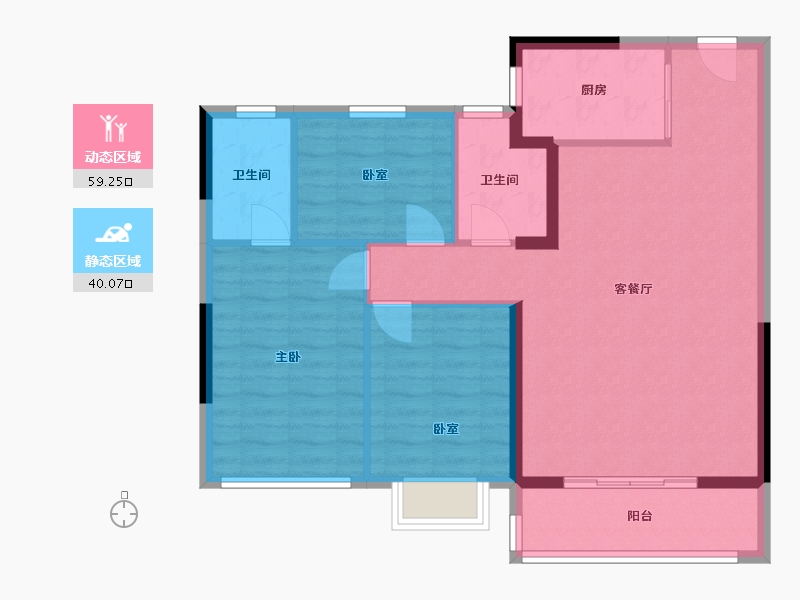 福建省-莆田市-建发·融创|和鸣兰溪-94.41-户型库-动静分区