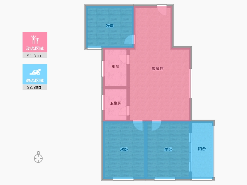 河北省-保定市-迎泰新城-A区-95.00-户型库-动静分区