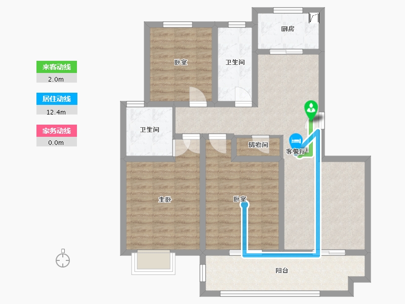 江苏省-盐城市-海都雅居-95.00-户型库-动静线