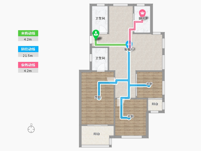 浙江省-嘉兴市-归谷佳苑-100.00-户型库-动静线