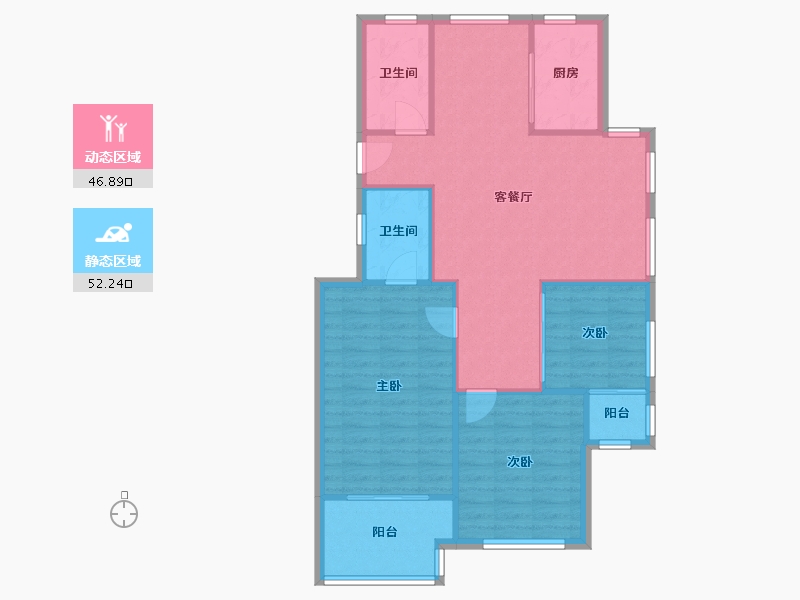 浙江省-嘉兴市-归谷佳苑-100.00-户型库-动静分区