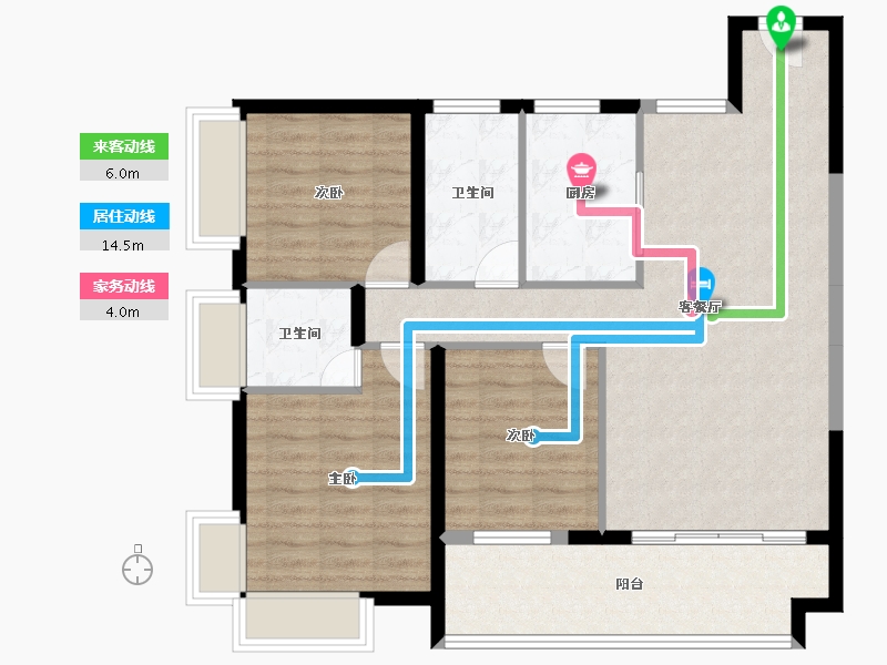 湖南省-衡阳市-家兴华府-120.00-户型库-动静线