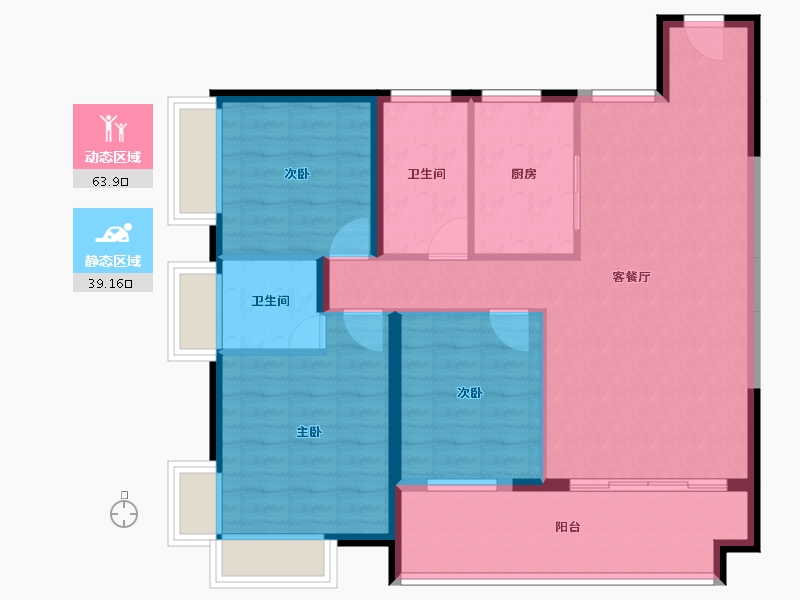 湖南省-衡阳市-家兴华府-120.00-户型库-动静分区