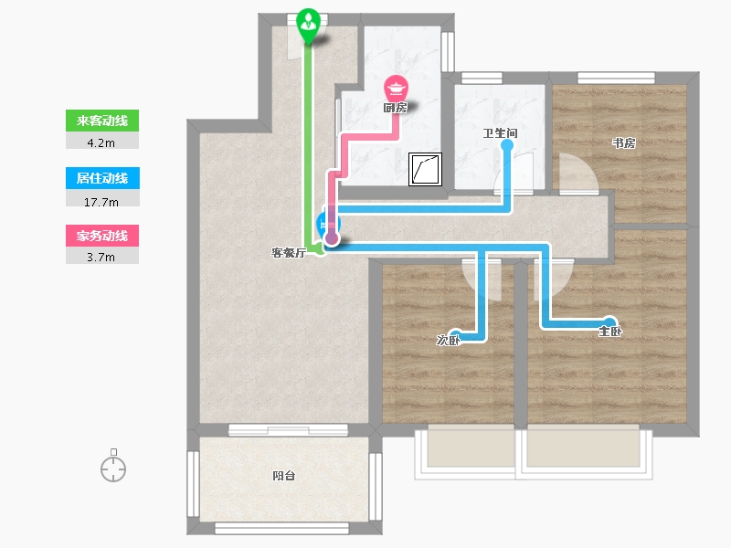 江苏省-徐州市-领地融创宸公馆-68.00-户型库-动静线