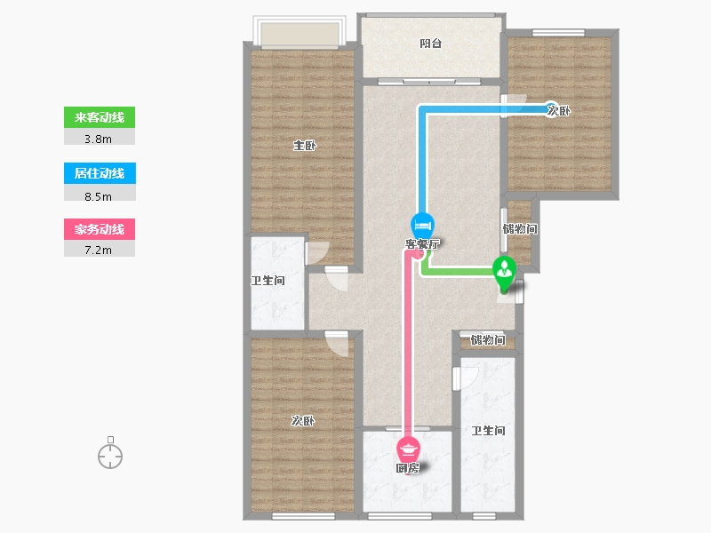 河北省-石家庄市-清华园-138.00-户型库-动静线