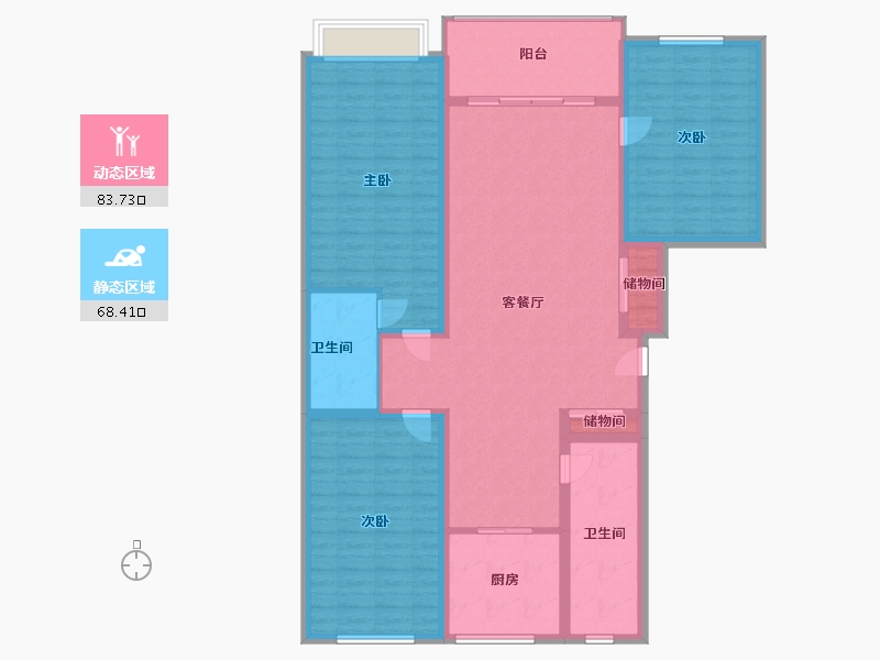 河北省-石家庄市-清华园-138.00-户型库-动静分区