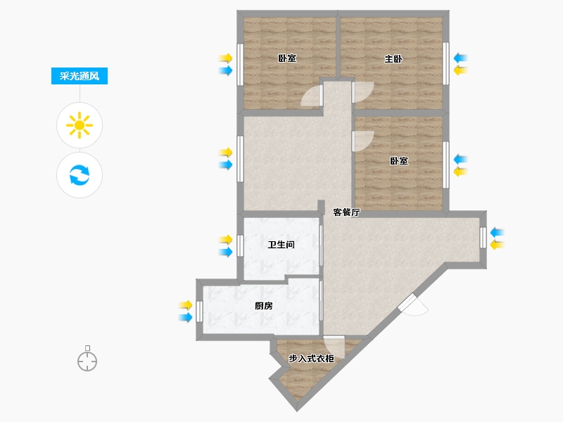 上海-上海市-天晋小区-88.00-户型库-采光通风