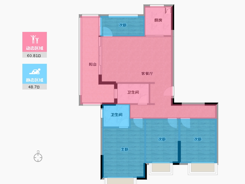 福建省-福州市-建发双玺书香府-98.71-户型库-动静分区