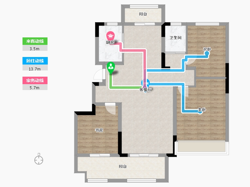 安徽省-阜阳市-名邦运河印象-97.00-户型库-动静线