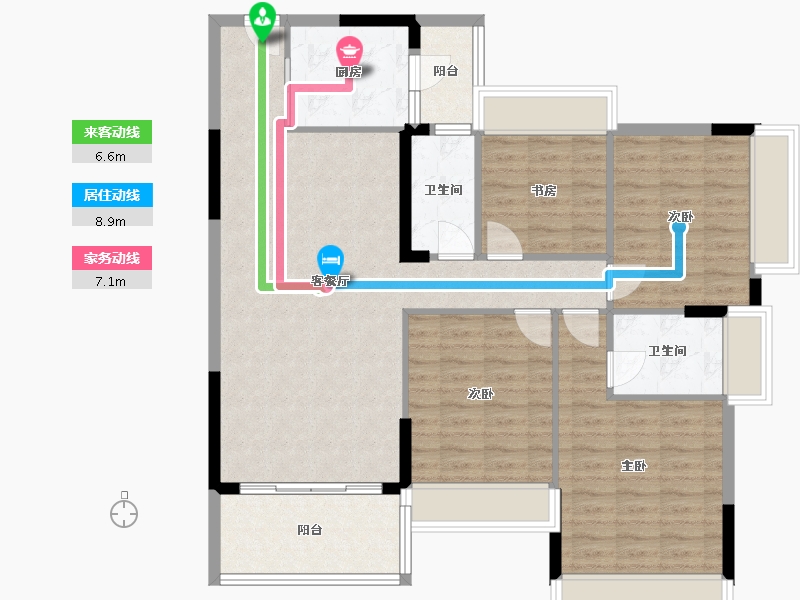 广东省-云浮市-华盛圆坊都荟-118.00-户型库-动静线