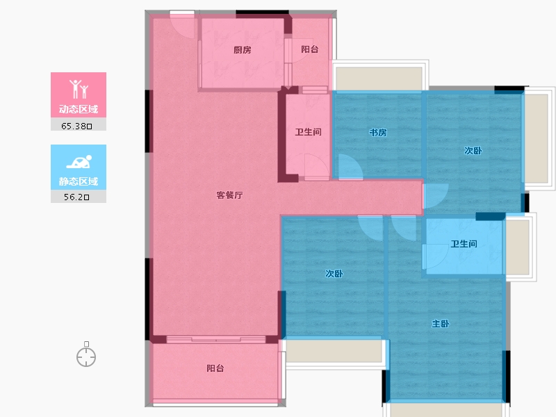 广东省-云浮市-华盛圆坊都荟-118.00-户型库-动静分区