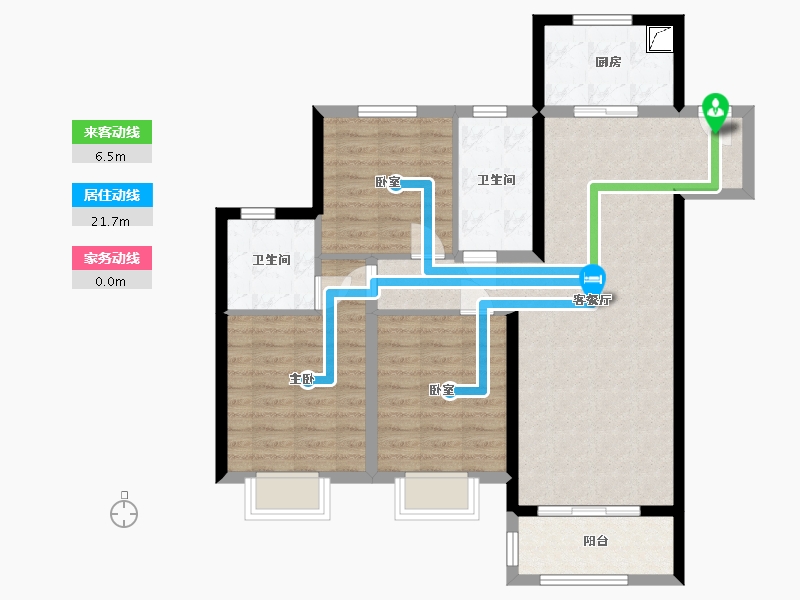 甘肃省-兰州市-华润未来城市-90.00-户型库-动静线