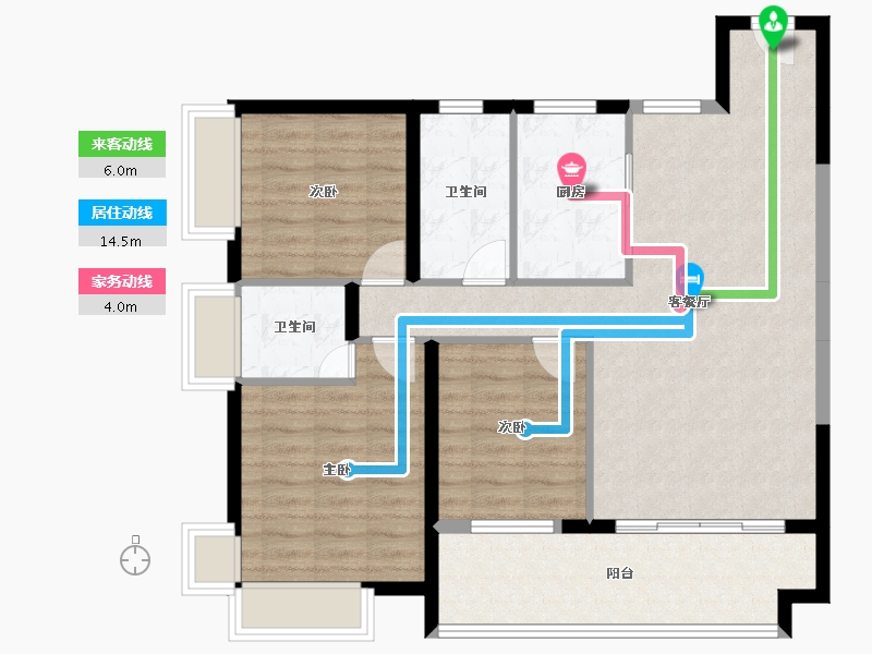 湖南省-衡阳市-家兴华府-120.00-户型库-动静线