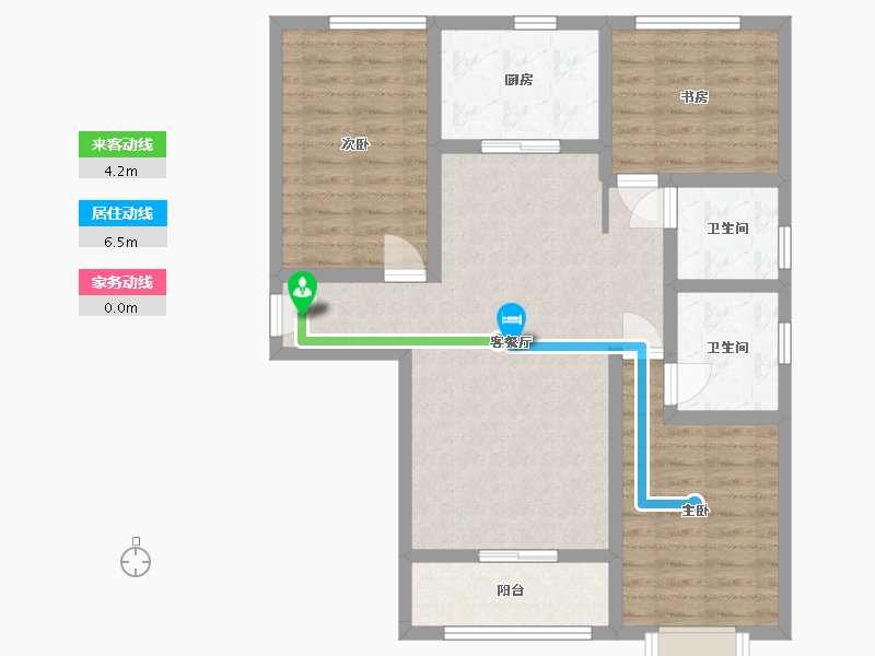 山西省-临汾市-玉峰华府-110.00-户型库-动静线