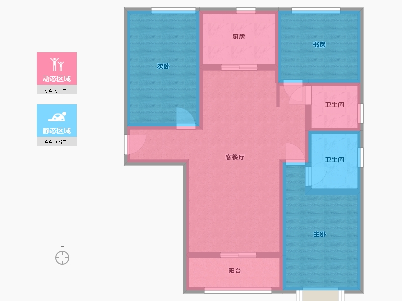 山西省-临汾市-玉峰华府-110.00-户型库-动静分区