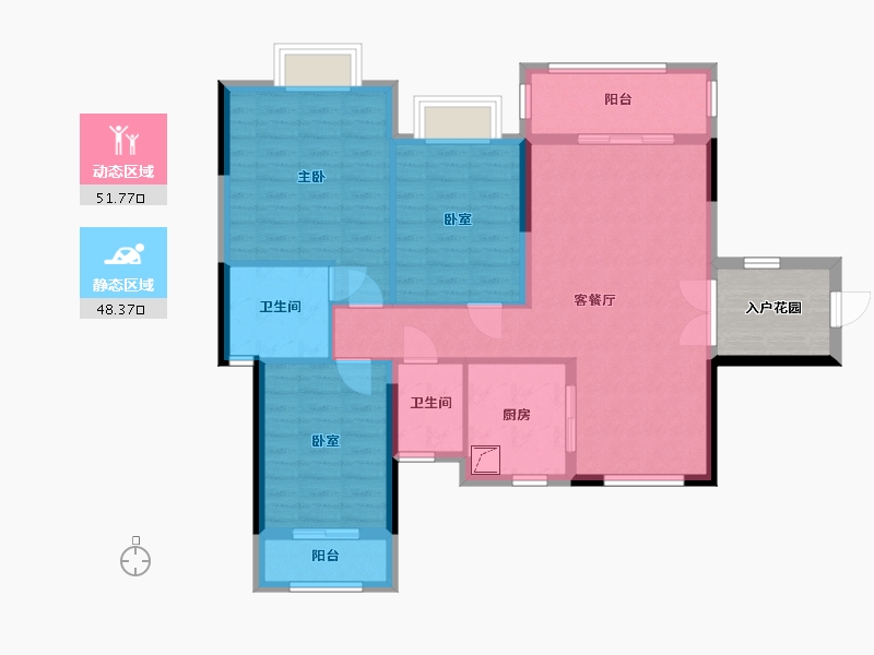 广东省-韶关市-永乐城-125.00-户型库-动静分区