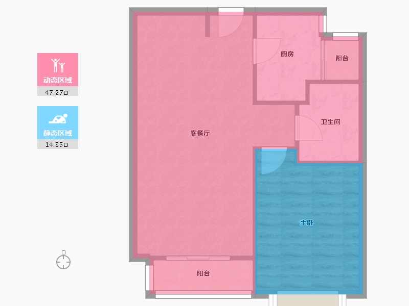 天津-天津市-海山北里-58.62-户型库-动静分区