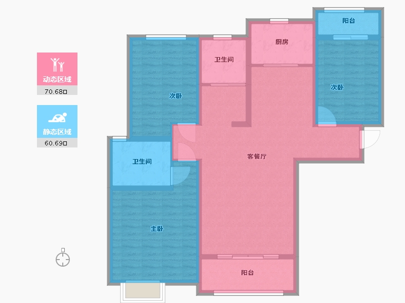 河南省-郑州市-西岗安置房-117.82-户型库-动静分区