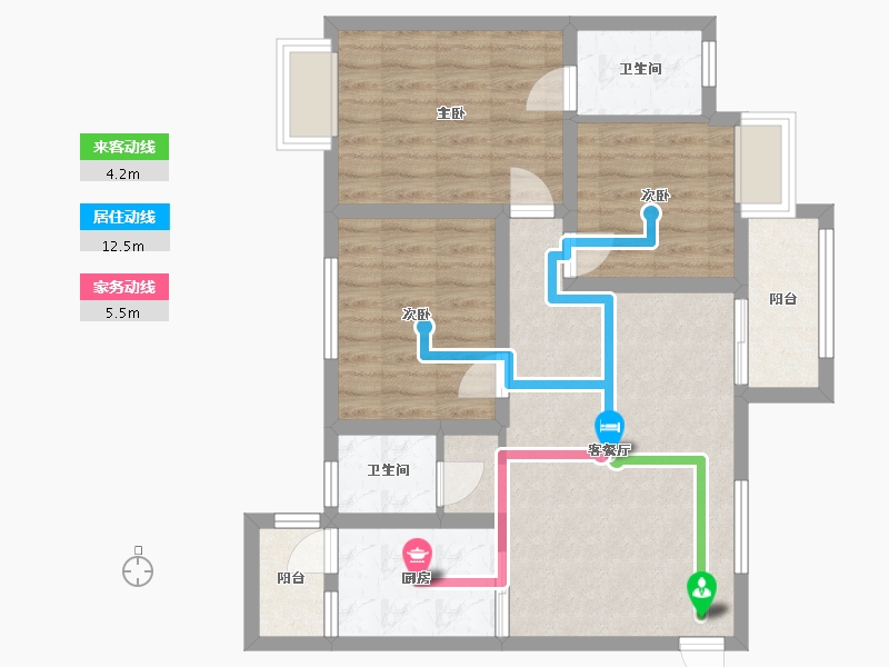 四川省-广安市-御江华庭-89.00-户型库-动静线