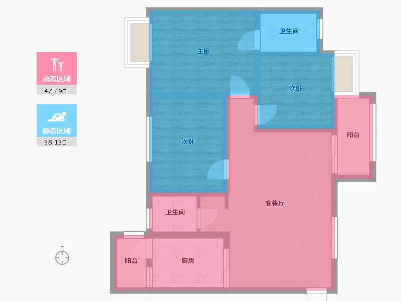 四川省-广安市-御江华庭-89.00-户型库-动静分区