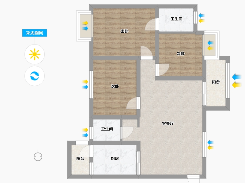 四川省-广安市-御江华庭-89.00-户型库-采光通风