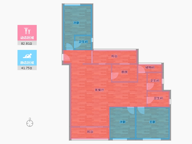 福建省-漳州市-大唐名门印象-108.00-户型库-动静分区