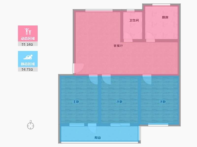 河南省-商丘市-圣源学校家属院-100.00-户型库-动静分区